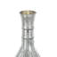 Vase en verre décoratif à fleurs avec rayures verticales - ensemble de 2 - 5 "de diamètre x 10" - argent antique