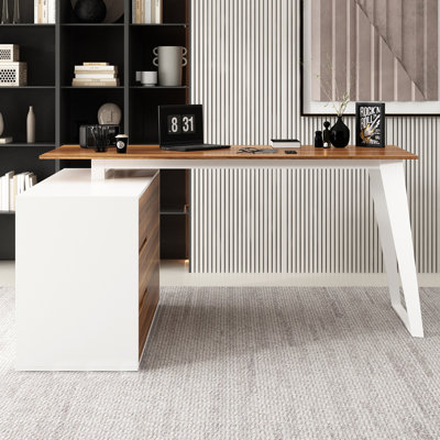 Cirena L-Shaped Desk by Loon Peak