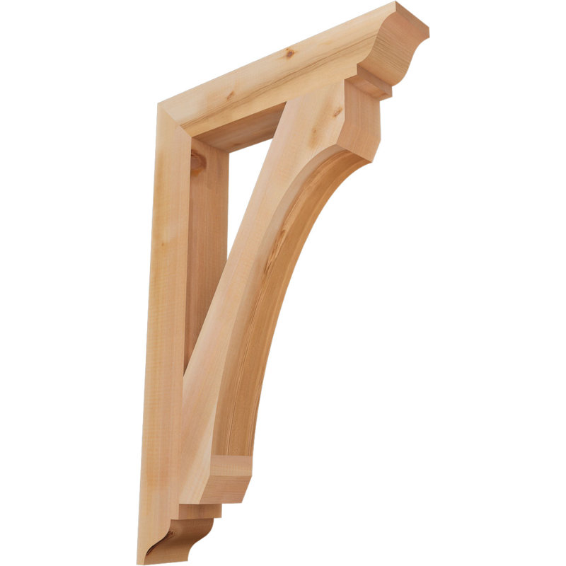 Support en bois rustique traditionnel BKTLEC01, Cèdre rouge de l'Ouest (lisse), H 34 po x l 3,5 po x P 22 po