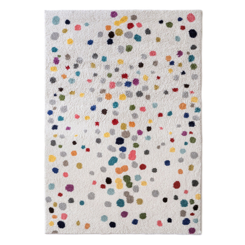 Performance Polka Dots Indoor Rug, Rectangle 5' x 8'