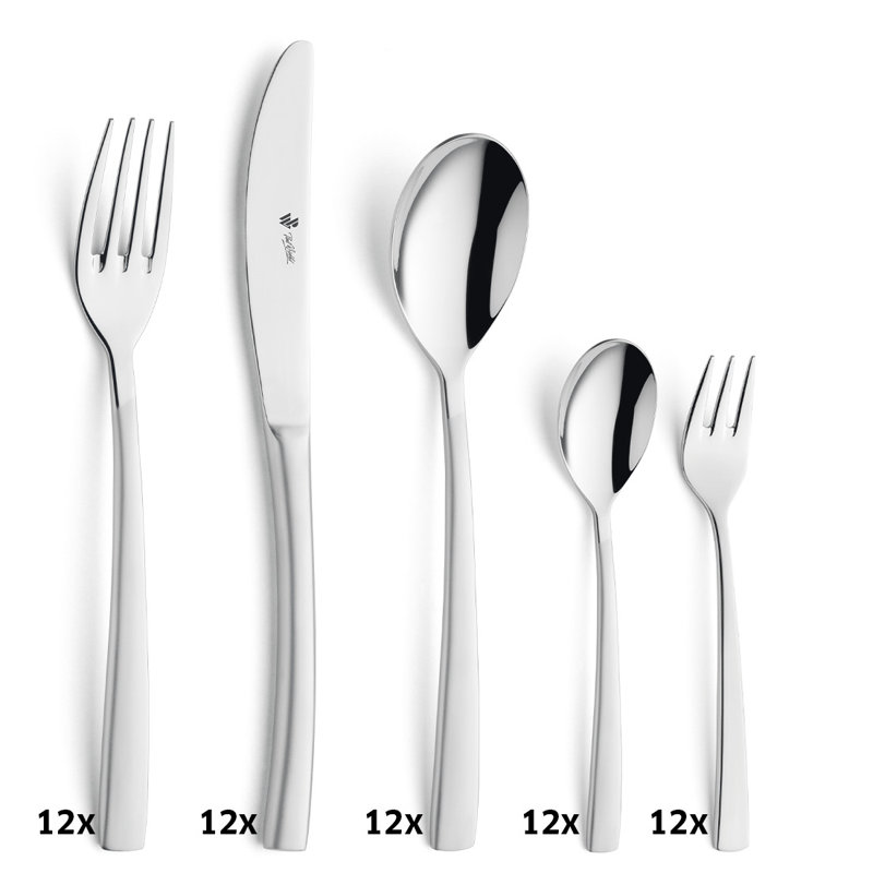 60-Piece Swing 18/10 Stainless Steel Cutlery Set for 12 People