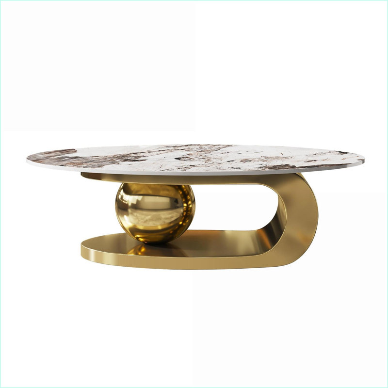 Table basse à 2 niveaux avec pieds en bois massif pour le salon Facile à nettoyer