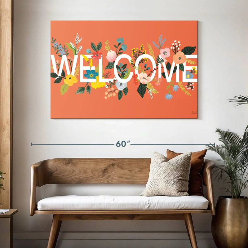 Panneau mural Khylige Wild Garden Welcome, H 32 po x l 48 po