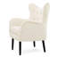 Fauteuil d'appoint en velours avec coussin en mousse et accoudoirs à finition pattes évasées