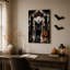 Art mural sur toile, "Chat noir à la porte de carnaval effrayant"-553190866