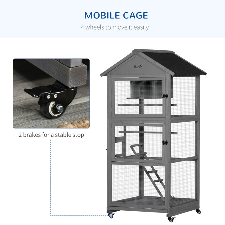 Très grande cage à oiseaux Fer forgé cage à oiseaux sur pied -  Canada