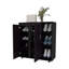 Étagère à chaussures Flippin H 36 po, 2 portes, 11 tablettes, wengé noir - chambre à coucher