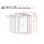 Remise de rangement Classic en acier, 6 x 5, gris flûte-67124394