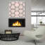 «Pink and Gray Motif 4» par Stellar Design Studio, art mural en verre acrylique-101619229