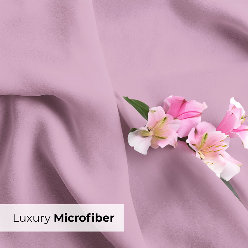 Pillowcase Set, Soft Double Brushed Microfiber, Cooling & Breathable Pillow Covers, Set of 4, Queen, Light Pink