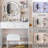 17" Round Led Vanity Table And Cushioned Stool , 3 - Color Adjustable System, Touch Controlled Mirror , Built In 2 Ac + 1 Type C Ports, Large Desktop, Multi Layer Storage, American Design, White
