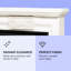Klarstein 60cm W White Electric Fireplace