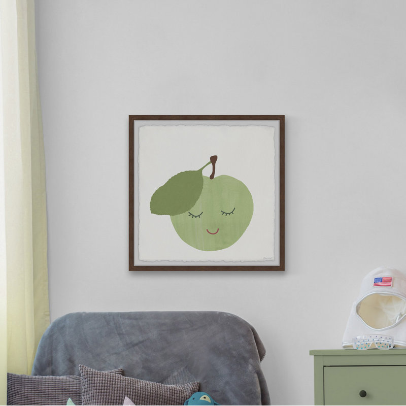 Bergstrom Sleepy Green Apple, reproduction encadrée, H 32 po x l 32 po x P 1,5 po