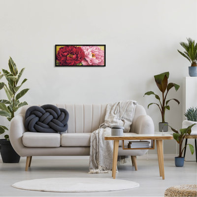 Duo de roses rouges et de dahlia, estampe numérique par Nathalie Besson