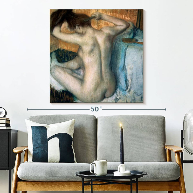 Femme Leisha se coiffant - 1886, H 33 po x l 33 po