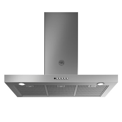 36â 600 CFM Ducted Wall Mount Range Hood in Stainless Steel with Remote Control Included -  Bertazzoni, KT36XT