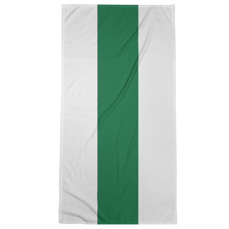 Beach Towel, Off White/Green