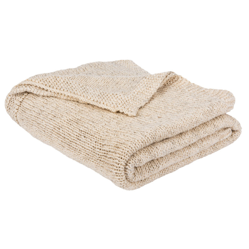 Jeté en coton Ralen, Naturel