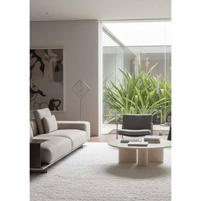 Deva Rectangle Area Rug in Off White