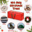 Paquet de 2, sac de rangement pour arbre de Noël pour arbres artificiels de 7,5 pi - Contenant de rangement imperméable robuste avec deux fermetures à glissière et poignées renforcées, grand organisateur de Noël