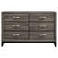 Commode 6 tiroirs Grey Oak