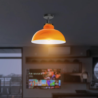 Vintage 17cm H Metal Bowl Lamp Shade