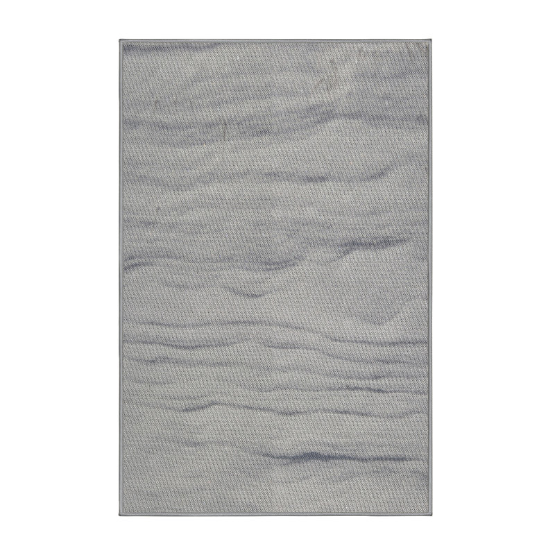 Tapis zone grise à motifs, Rectangle 6 pi x 9 pi