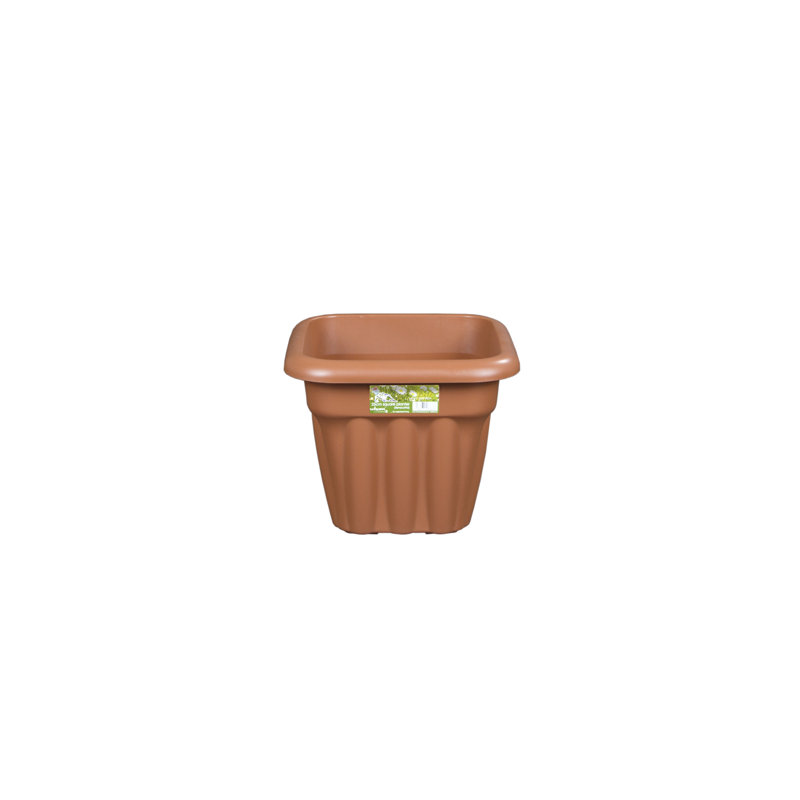 Wham Vista Square Planter, 20cm H x 25cm W x 25cm D, 3, Terracotta