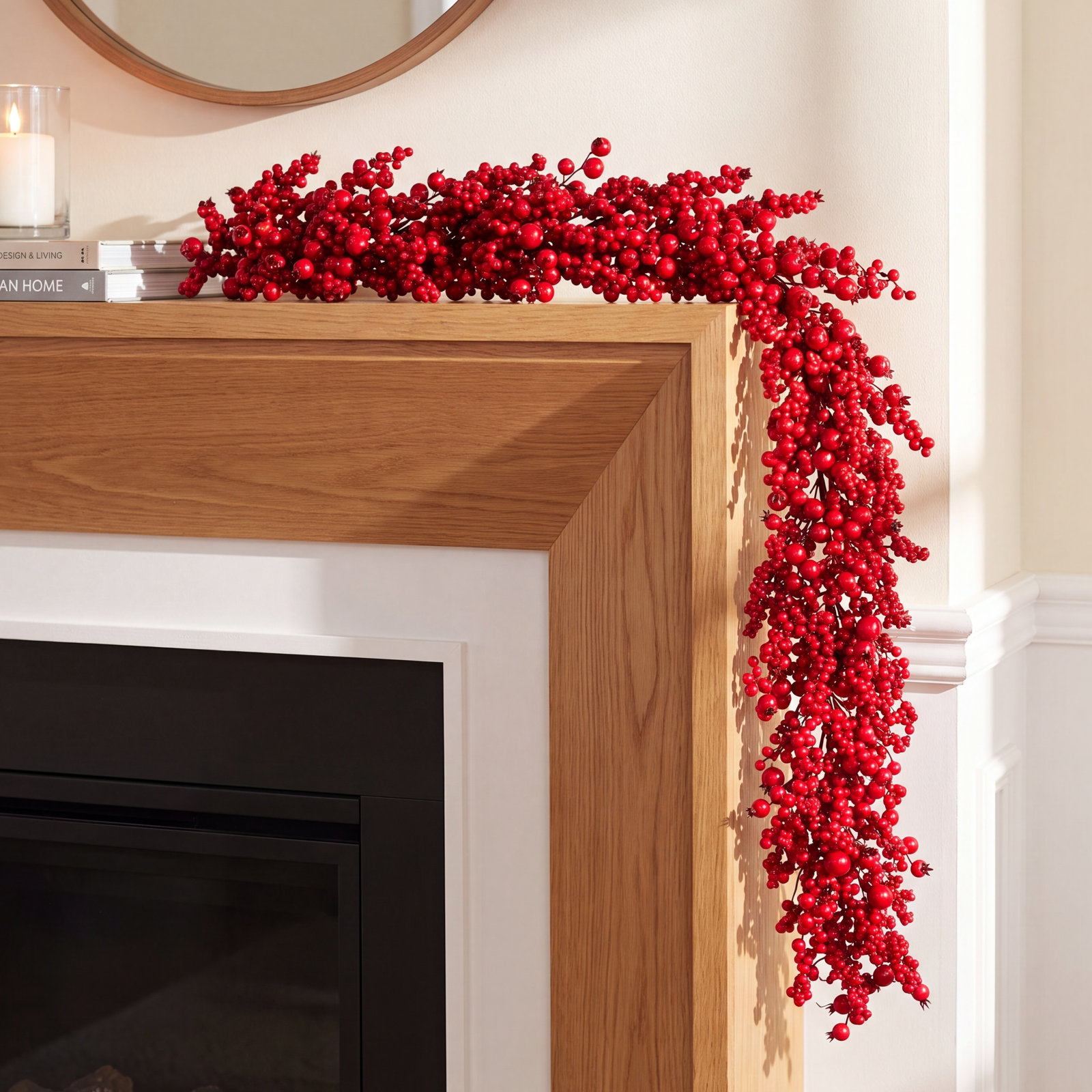 72" Christmas Full Berry Garland