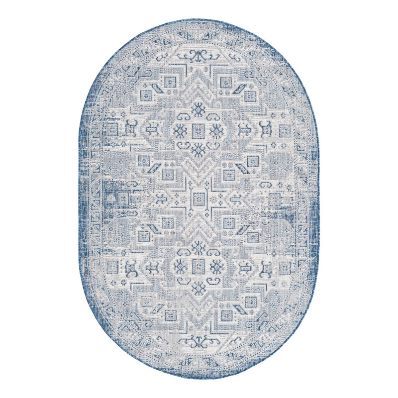 Amhlaidh Indoor / Outdoor Rug, Oval 5'3" x 7'10"
