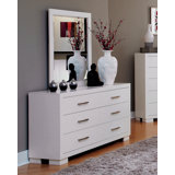 Fareid 64'' W 6 - Drawer Dresser with Mirror