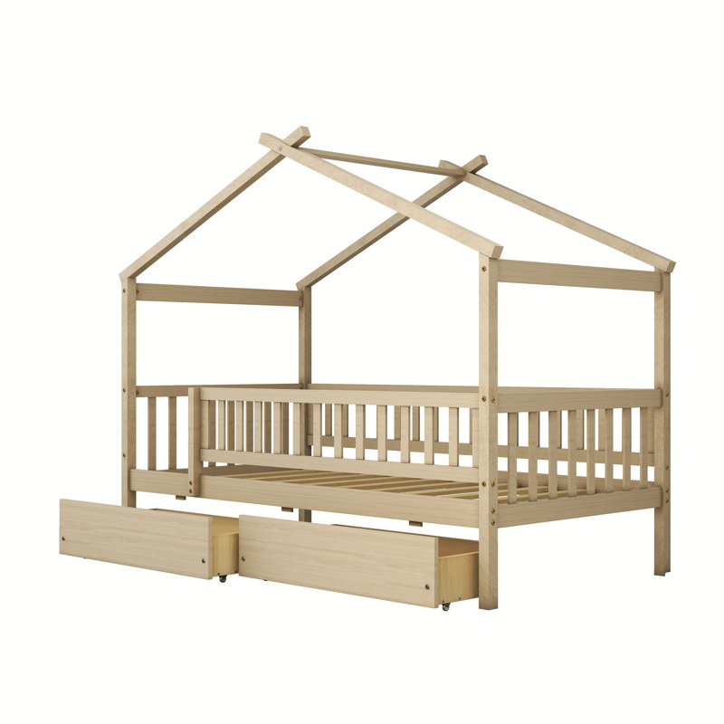 Lit pour enfant Hann, Naturel, Simple