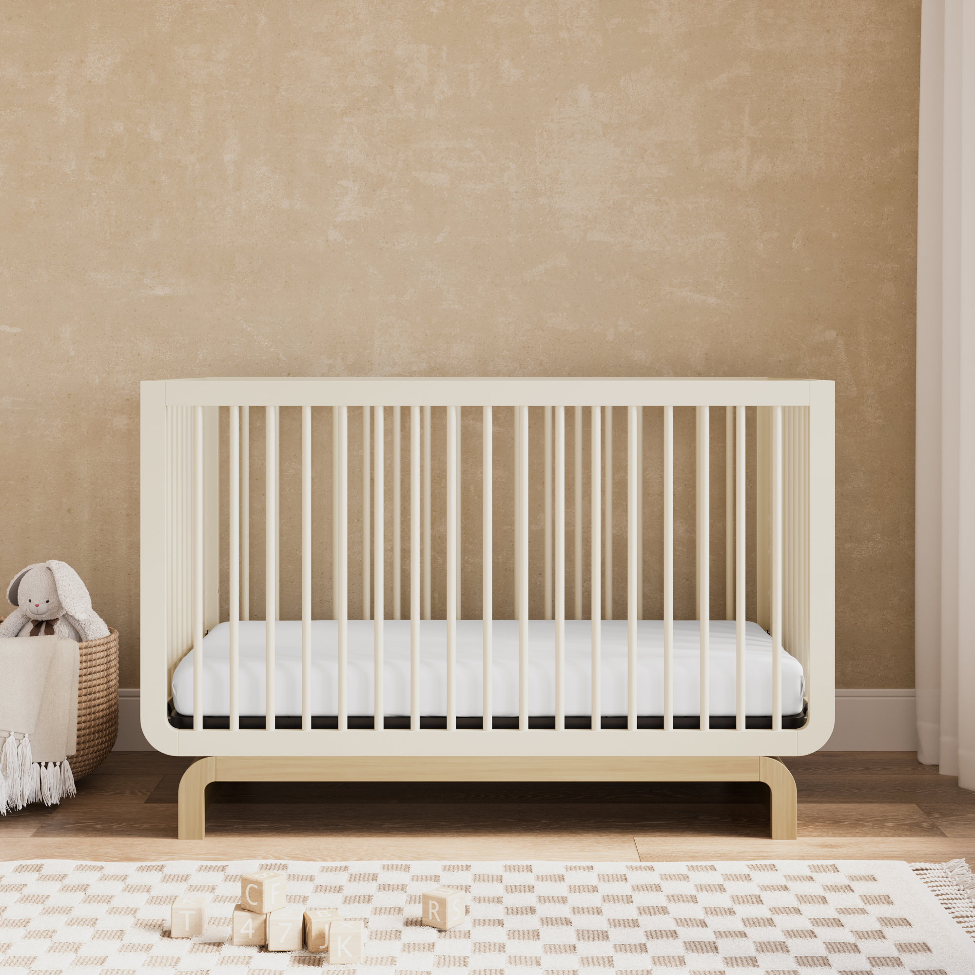 Santorini 5-In-1 Convertible Crib, Frosted Oat/Driftwood, Crib