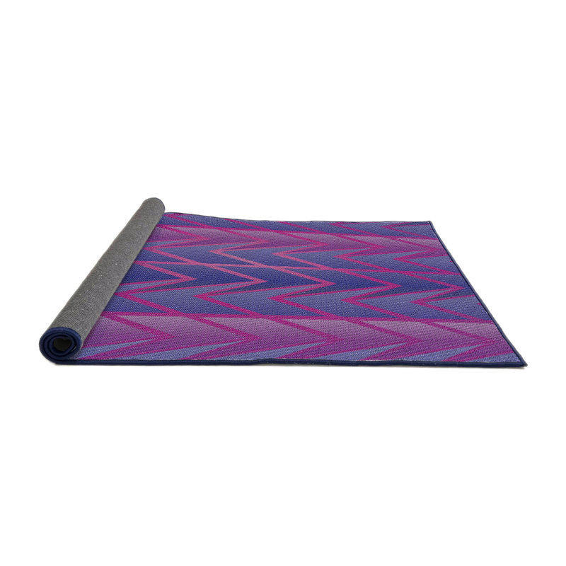Chevron Indoor Rug, Round 6'