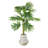 36 " H Faux Palm Plant in Wicker/Rattan Basket
