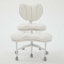 Chaise de méditation artificielle plus avec pieds croisés, roues et tabouret réglable
