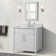 36” Single Vanity Set With White Carrara Marble Top and Mirror