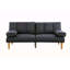 Canapé modulaire 2 pièces en polyfibre noir