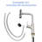4 Spray - Setting 360 Pull Down Kitchen Faucet With Brushed Nickel Surface, Splash Design, Ceramic Cartridge, All In One Installation Kit, Modern Essential For Nickel, Choices, Control, Smooth-725143925