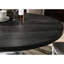 Table de salle à manger ronde en bois à piédestal - l 47,2 po x H 30 po, base en bois d'hévéa massif, avec plateau en placage de chêne, style rustique H 30 po rustique, bois d'hévéa, placage, sièges pour quatre personnes