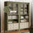 Country-Style Painted Rubberwood Laminated Board Storage Green Bookcase-131507458