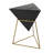Irenej Wood Inverted Pyramid Geometric Side End Accent Table with Metal Stand-86875968-91938755