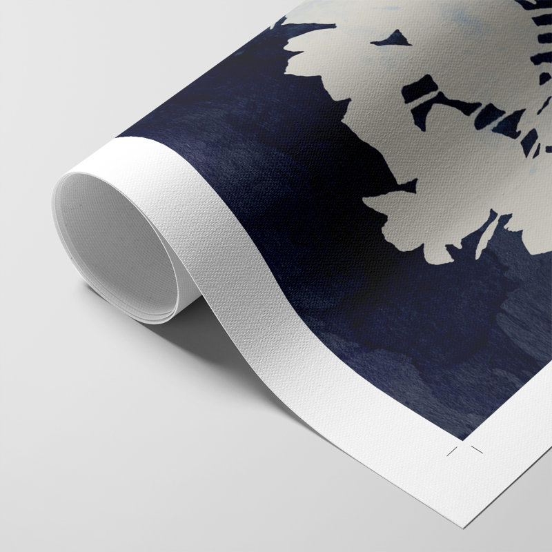 Indigo Botanical II revisité - reproduction de toile seulement - non encadrée, H 48 po x l 32 po