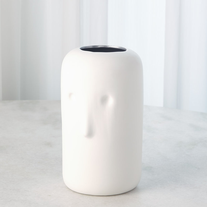 Ceramic Table Vase, 11.75" H x 6.5" W x 6.5" D