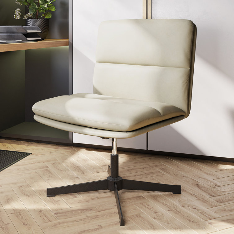 Chaise de travail en simili cuir Khadiza l 25,2 po
