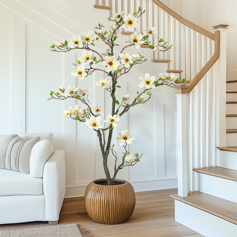 Arbre de magnolia artificiel (avec lumières)