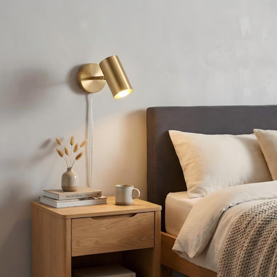 Applique murale intérieure rotative et réglable Kandace pour chambre à coucher et salon