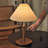 Mid Century Modern Accent Walnut Table Lamp