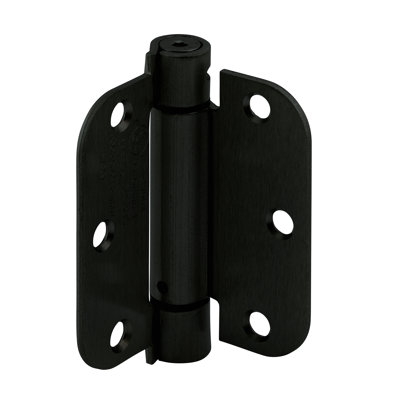 Charnière à ressort à fermeture automatique commerciale réglable UL de Prime-Line, 3-1 / 2 po x 3-1 / 2 po avec coins de rayon de 5/8 po, 3 trous par vantail avec vis, jauge de 106 po