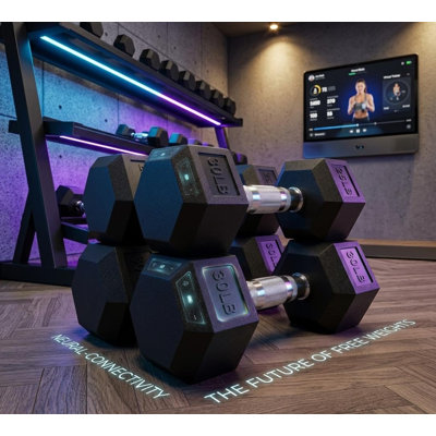 110LB Rubber Coated Hex Dumbbell Set – Home Gym Strength Training for Full Body Workouts